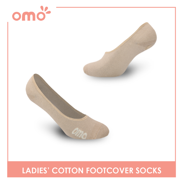 OMO Ladies' Cotton Fashionable Lite Casual Footcover 3 pairs in 1 pack OLCFG1202 (6632052392041)