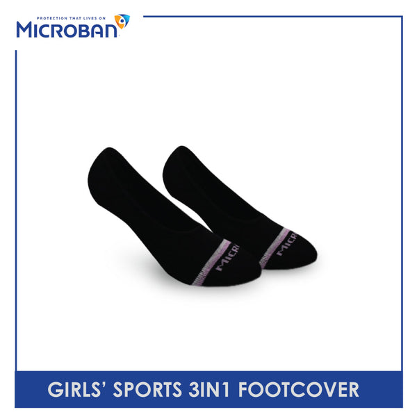 Microban Girls’ Cotton Thick Sports Foot Cover 3 pairs in a pack VGSFG1