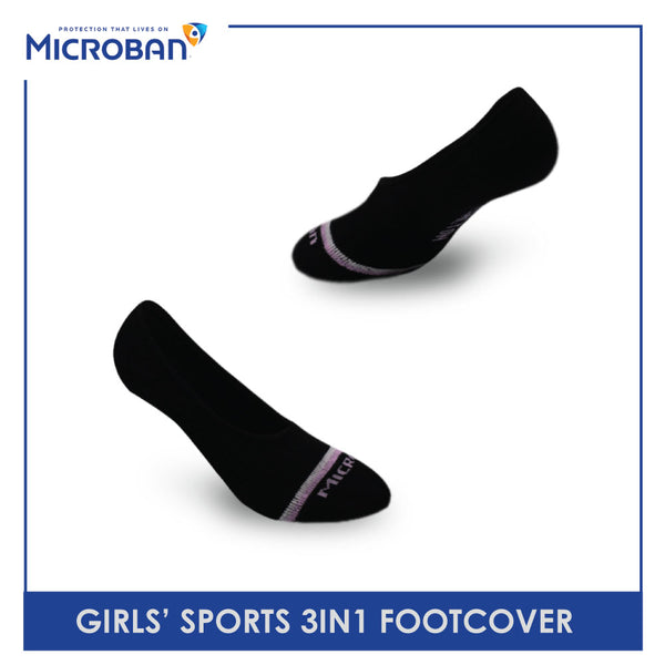 Microban Girls’ Cotton Thick Sports Foot Cover 3 pairs in a pack VGSFG1
