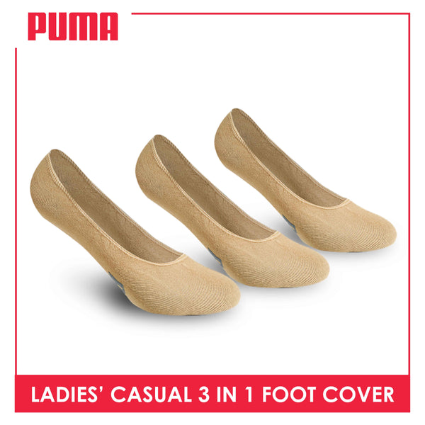 Puma Ladies' Cotton Lite Thin Casual Foot Cover 3 pairs in a pack PLCFG4