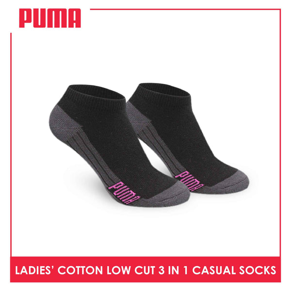 Puma Ladies' Cotton Lite Thin Casual Low Cut Socks 3 pairs in pack PLCKG10