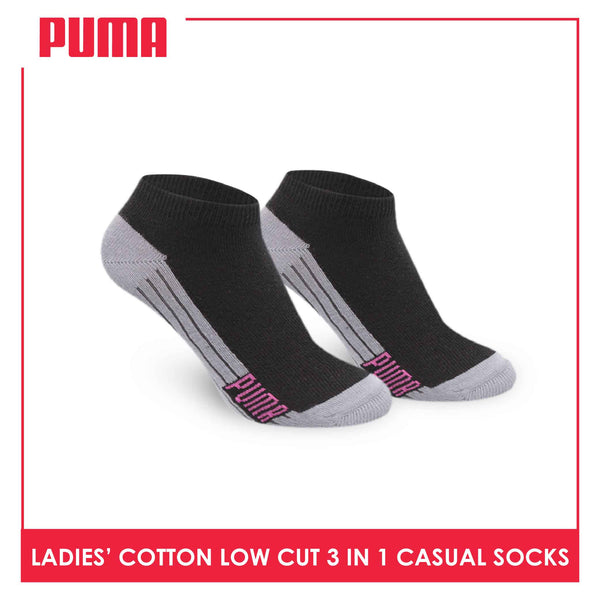 Puma Ladies' Cotton Lite Thin Casual Low Cut Socks 3 pairs in pack PLCKG10