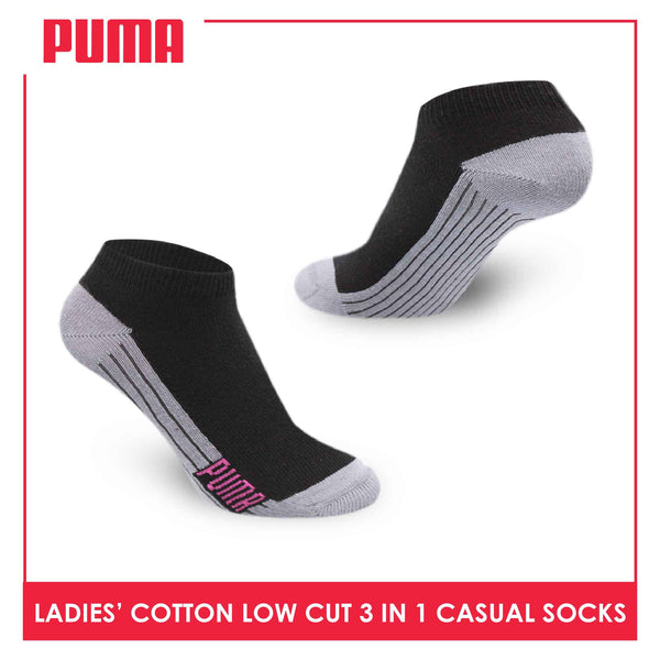 Puma Ladies' Cotton Lite Thin Casual Low Cut Socks 3 pairs in pack PLCKG10