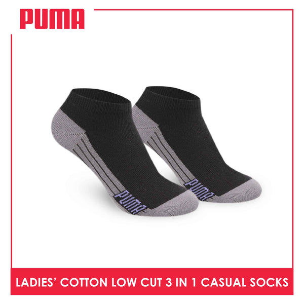 Puma Ladies' Cotton Lite Thin Casual Low Cut Socks 3 pairs in pack PLCKG10