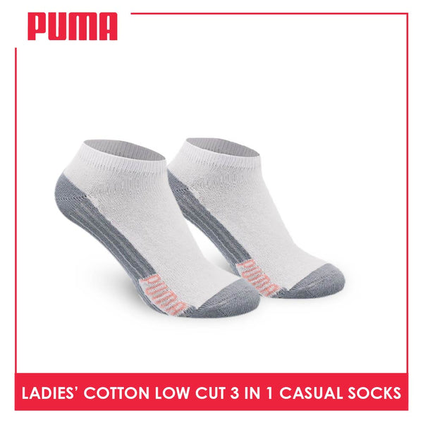 Puma Ladies' Cotton Lite Thin Casual Low Cut Socks 3 pairs in pack PLCKG10