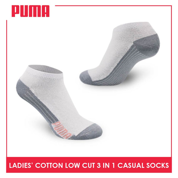 Puma Ladies' Cotton Lite Thin Casual Low Cut Socks 3 pairs in pack PLCKG10