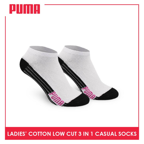 Puma Ladies' Cotton Lite Thin Casual Low Cut Socks 3 pairs in pack PLCKG10