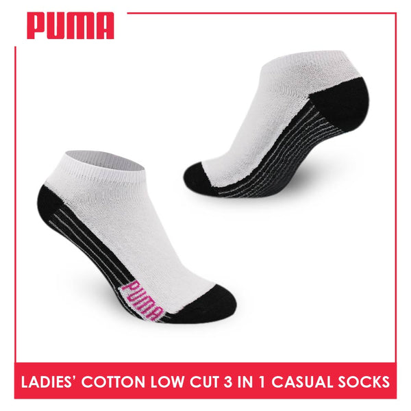 Puma Ladies' Cotton Lite Thin Casual Low Cut Socks 3 pairs in pack PLCKG10