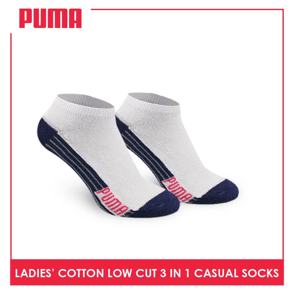 Puma Ladies' Cotton Lite Thin Casual Low Cut Socks 3 pairs in pack PLCKG10