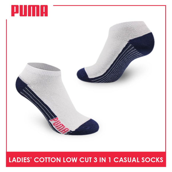 Puma Ladies' Cotton Lite Thin Casual Low Cut Socks 3 pairs in pack PLCKG10