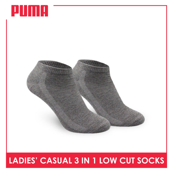 Puma Ladies' Cotton Lite Thin Casual Low Cut Socks 3 pairs in a pack PLCKG12
