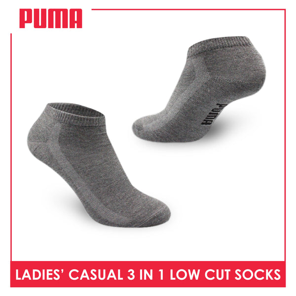 Puma Ladies' Cotton Lite Thin Casual Low Cut Socks 3 pairs in a pack PLCKG12