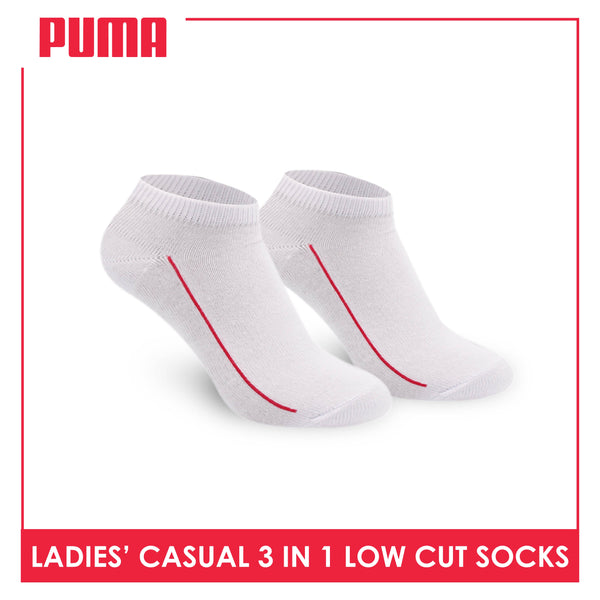 Puma Ladies' Cotton Lite Thin Casual Low Cut Socks 3 pairs in a pack PLCKG12