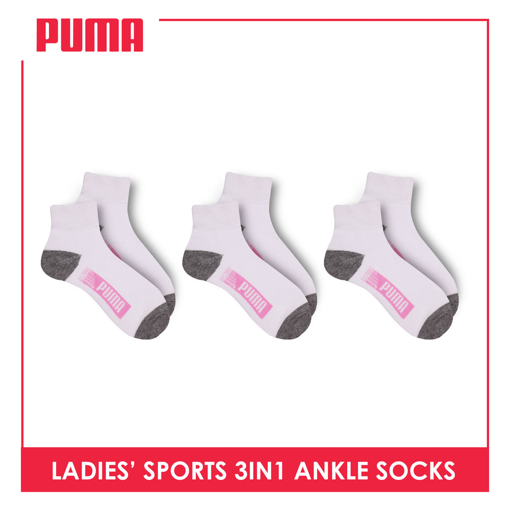 Puma Ladies OVERRUNS Cotton Thick Sports socks 3 pairs in 1 pack PLSCO1