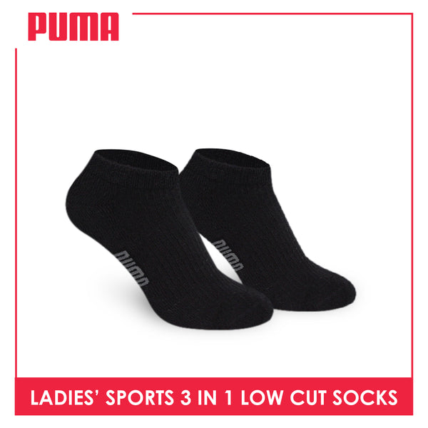 Puma Ladies' Cotton Thick Sports Low Cut Socks 3 pairs in a pack PLSFG2