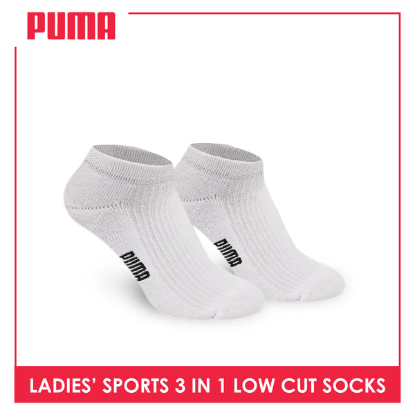 Puma Ladies' Cotton Thick Sports Low Cut Socks 3 pairs in a pack PLSFG2