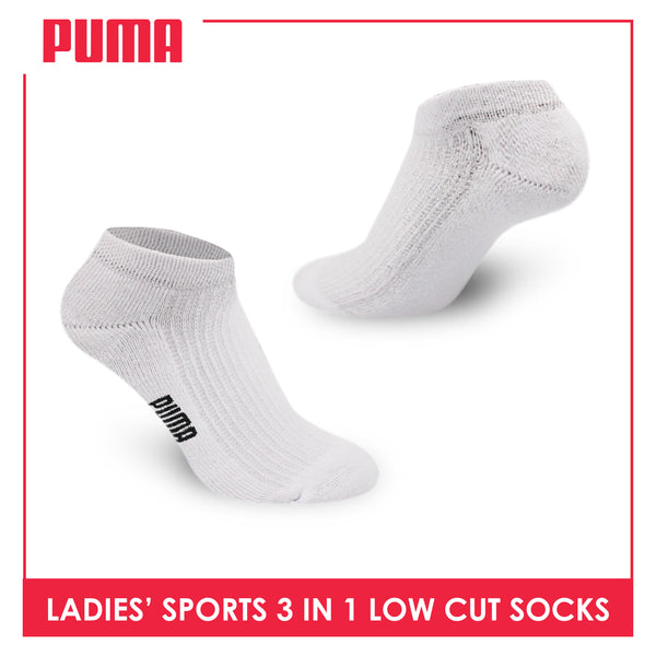 Puma Ladies' Cotton Thick Sports Low Cut Socks 3 pairs in a pack PLSFG2