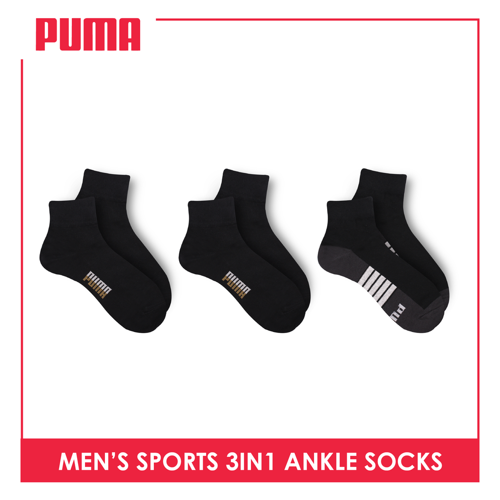 Puma Men's OVERRUNS Cotton Lite Casual socks pairs in pack