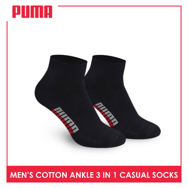 Puma Men's Cotton Ankle Lite Casual Socks 3 pairs in a pack PMCS07 (Limited Time Offer) (6657269170281)