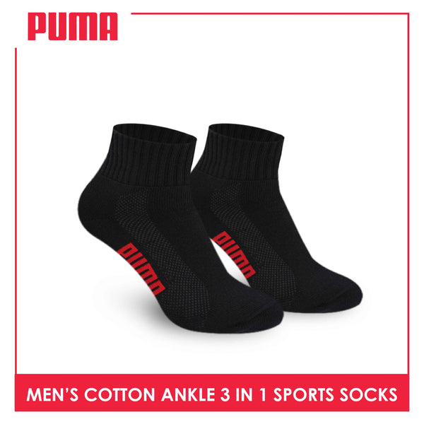Puma Men's Cotton Ankle Thick Sports Socks 3 pairs in a pack PMSS11 (Limited Time Offer) (6657268777065)