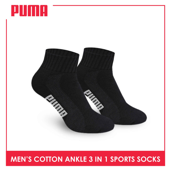 Puma Men's Cotton Ankle Thick Sports Socks 3 pairs in a pack PMSS11 (Limited Time Offer) (6657268777065)