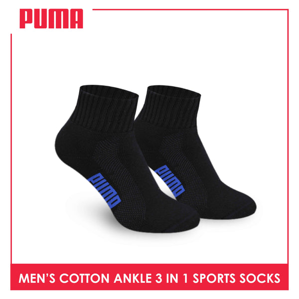 Puma Men's Cotton Ankle Thick Sports Socks 3 pairs in a pack PMSS11 (Limited Time Offer) (6657268777065)
