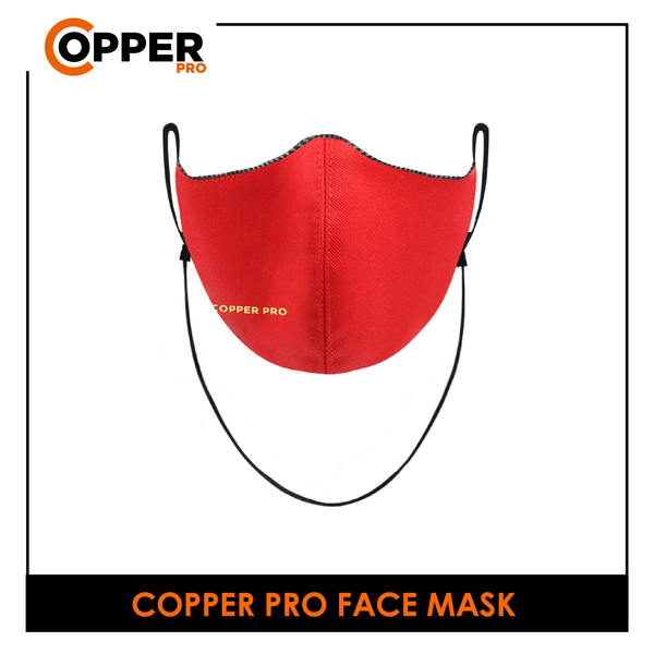 Burlington Unisex Copper Pro Antimicrobial Face Mask ind1 CPBMMASK1/CPBLMASK1