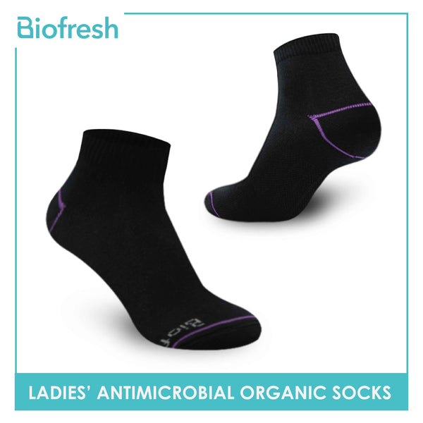 Biofresh Ladies’ Antimicrobial Organic Scent Cotton Ankle Lite Casual Socks 3 pairs in a pack RLCG1102 (6612467843177)