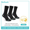 Biofresh Ladies’ Antimicrobial Organic Scent Cotton Light Performance Crew Socks RLCG1103