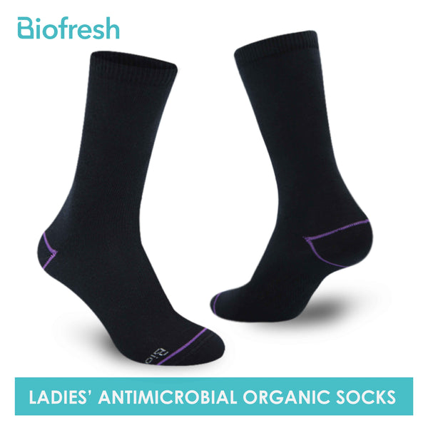 Biofresh Ladies’ Antimicrobial Organic Scent Cotton Crew Thick Sports Socks 3 pairs in a pack RLSG1105 (6655680839785)
