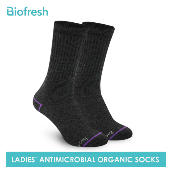 Biofresh Ladies’ Antimicrobial Organic Scent Cotton Crew Thick Sports Socks 3 pairs in a pack RLSG1105 (6655680839785)