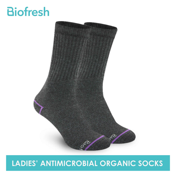Biofresh Ladies’ Antimicrobial Organic Scent Cotton Crew Thick Sports Socks 3 pairs in a pack RLSG1105 (6655680839785)