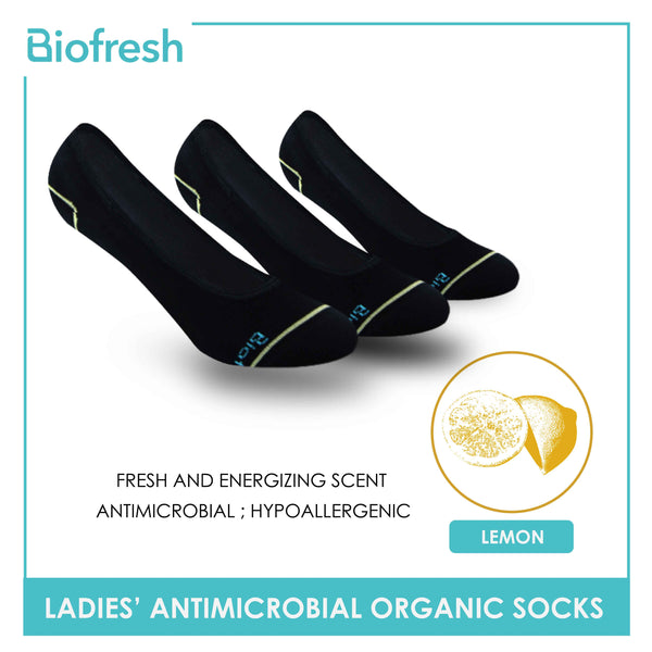 Biofresh Ladies’ Antimicrobial Organic Scent Cotton Lite Casual Footcover 3 pairs in a pack RLCFG1101 (6655684673641)