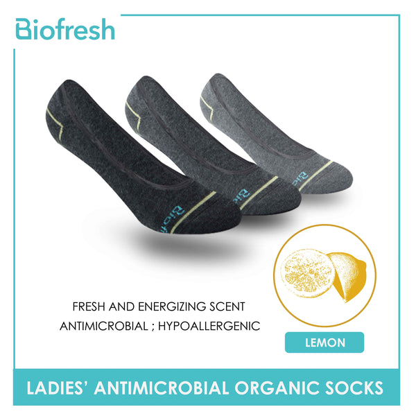 Biofresh Ladies’ Antimicrobial Organic Scent Cotton Lite Casual Footcover 3 pairs in a pack RLCFG1101 (6655684673641)