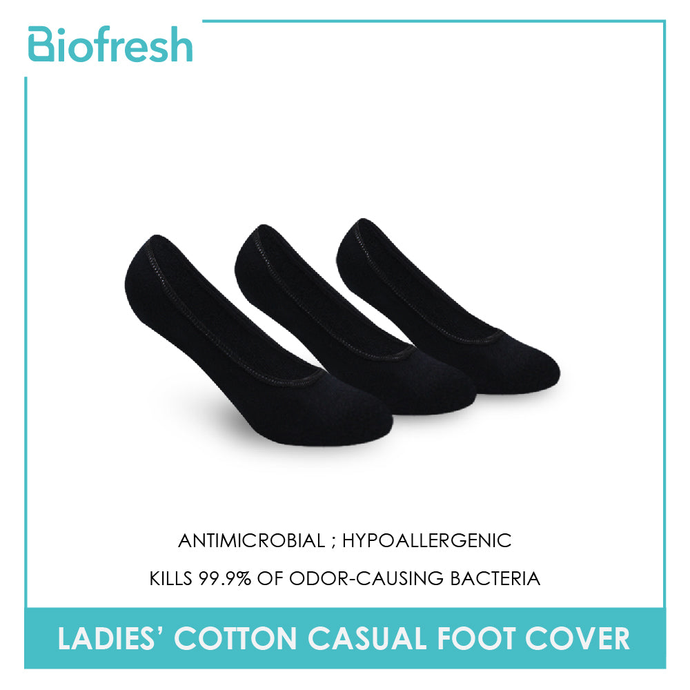 Biofresh Ladies' Sweat Absorbent No Show Lite Thin Casual Socks 3 pairs in a pack RLFG1