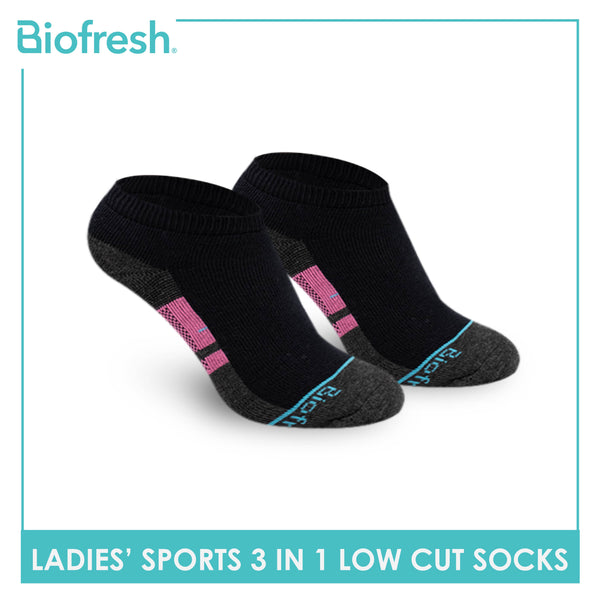 Biofresh Ladies’ Antimicrobial Thick Sports Low Cut Socks 3 pairs in a pack RLSKG27