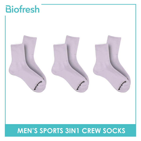 Biofresh Men's OVERRUNS Antimicrobial Thick Sports Socks 3 pairs in a pack BMRGCO1 (6671313502313)