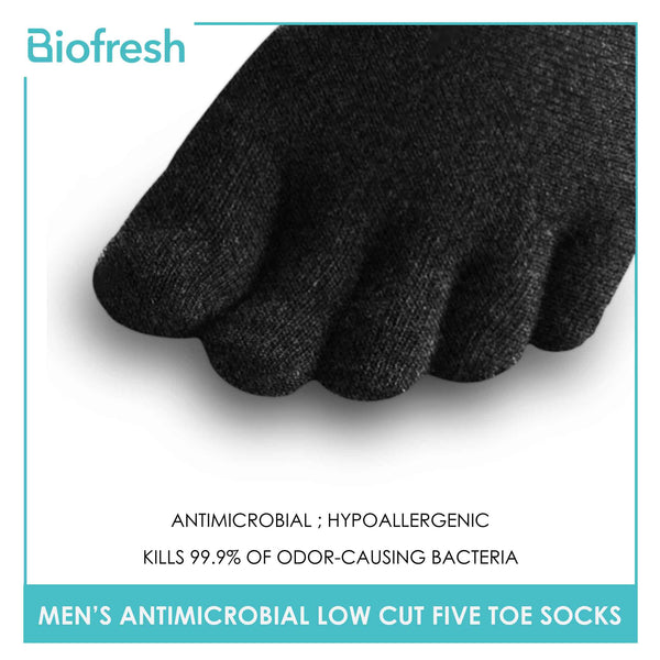 Biofresh Men's Antimicrobial Five Toe Low Cut Sports Socks 1 pair RMTS3 (4374435823721)