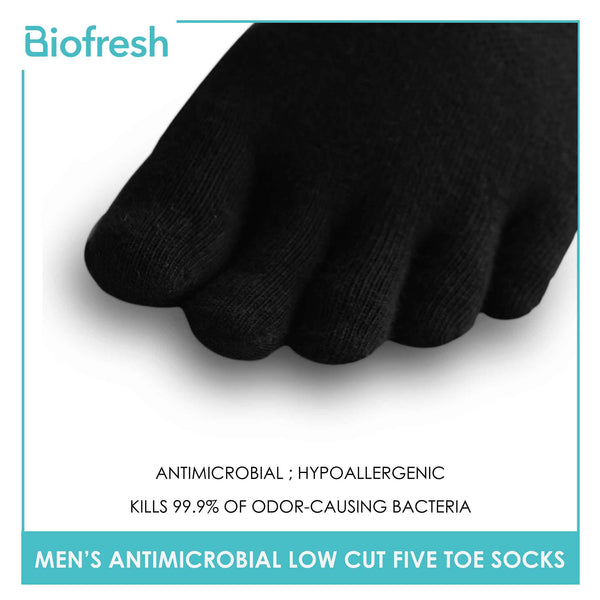 Biofresh Men's Antimicrobial Five Toe Low Cut Sports Socks 1 pair RMTS3 (4374435823721)