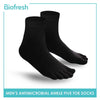 Biofresh Men's Antimicrobial Five Toe Ankle Thick Sports Socks 1 pair RMTS4