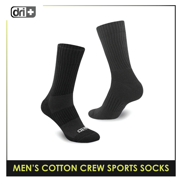 Dri Plus DMM0401 Men's Thick Cotton Crew Sports Socks 1 pair (4807665352809)