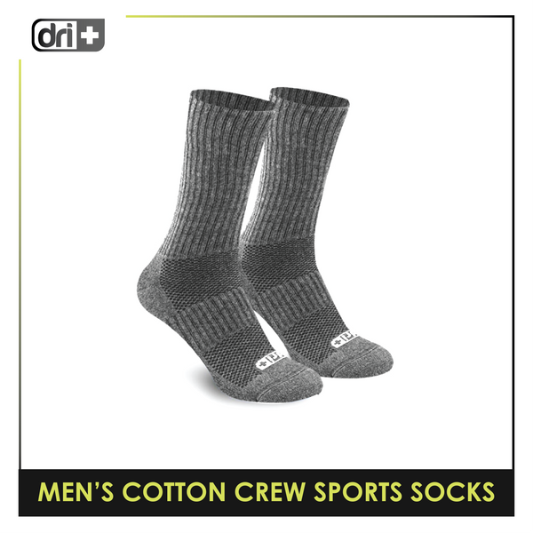 Dri Plus DMM0401 Men's Thick Cotton Crew Sports Socks 1 pair (4807665352809)
