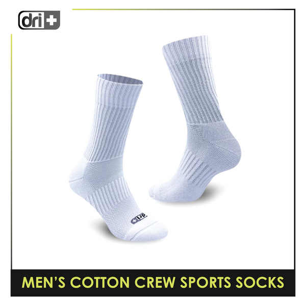 Dri Plus DMM0401 Men's Thick Cotton Crew Sports Socks 1 pair (4807665352809)