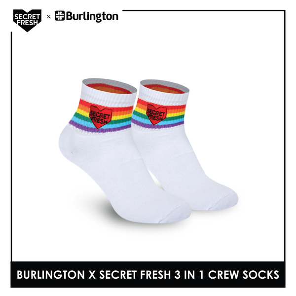 Burlington SFBMCEG1105 Mens' Cotton Lite Casual Ankle socks X Secret Fresh Pack of 3 (6600160542825)