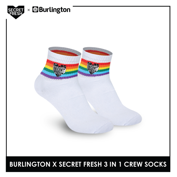 Burlington SFBMCEG1105 Mens' Cotton Lite Casual Ankle socks X Secret Fresh Pack of 3 (6600160542825)