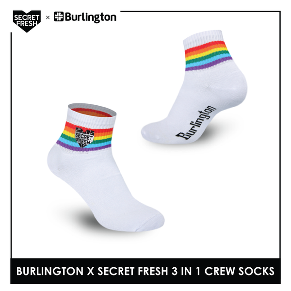 Burlington SFBMCEG1105 Mens' Cotton Lite Casual Ankle socks X Secret Fresh Pack of 3 (6600160542825)