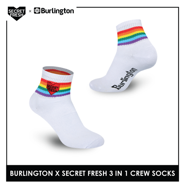 Burlington SFBMCEG1105 Mens' Cotton Lite Casual Ankle socks X Secret Fresh Pack of 3 (6600160542825)