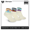 Burlington SFBMCEG1106 Men's Cotton Lite Casual Ankle socks X Secret Fresh Pack of 3