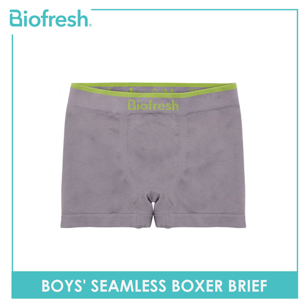 Biofresh Boys' OVERRUNS Antimicrobial Seamless Boxer Brief 1 piece UCBBSCO1