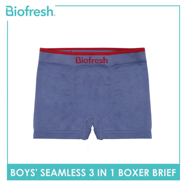 Biofresh Boys' Antimicrobial Seamless Boxer Brief 3 pieces in a pack UCBBG15
